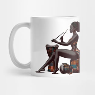 Afrocentric Woman Drum Mug